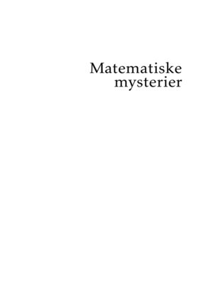 cover image of Matematiske mysterier
